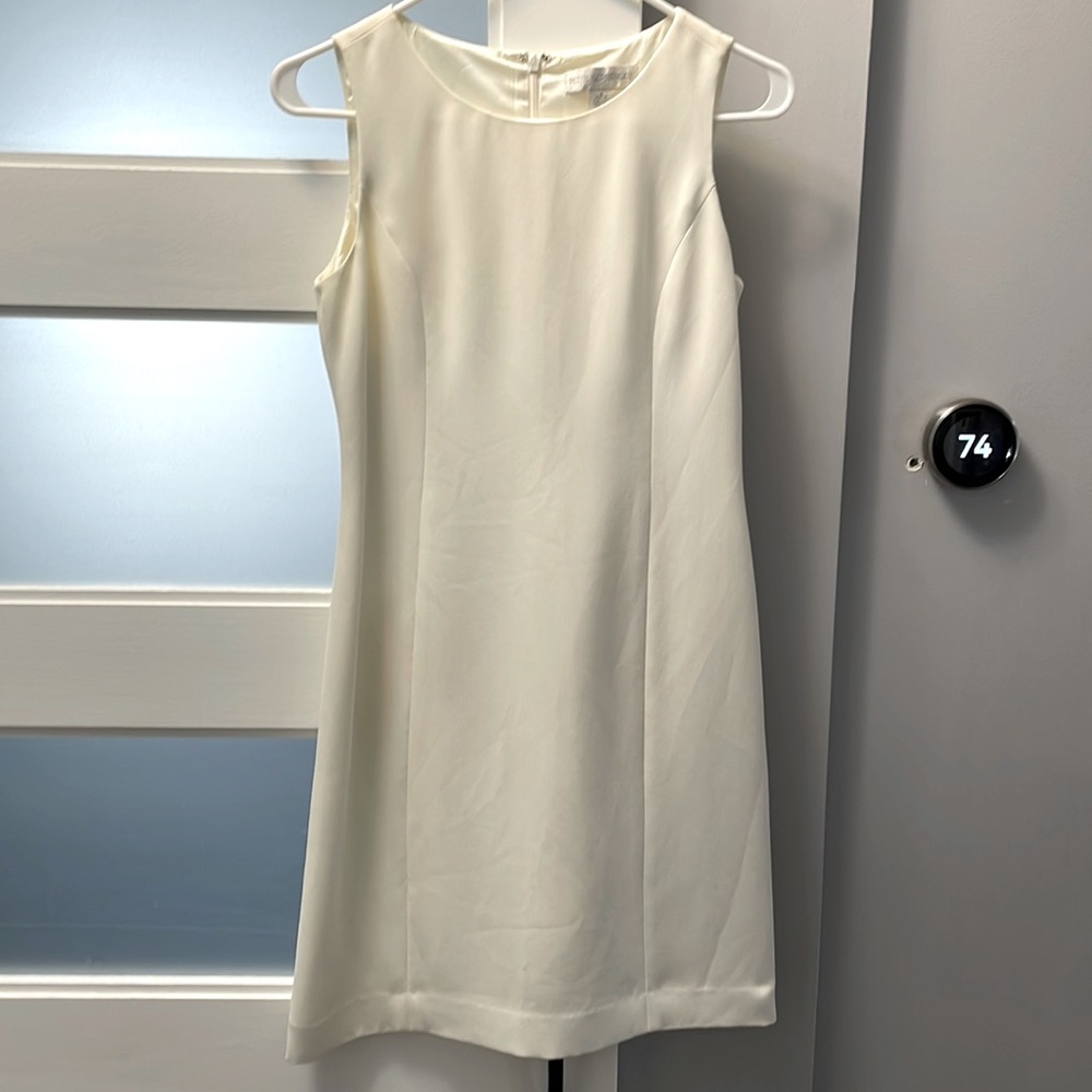 Petite Sophisticate White Sheath Dress